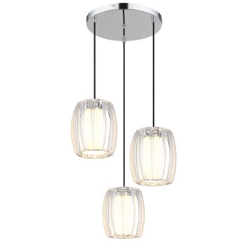 Maribel Suspension Luminaires Globo Lighting Chrome, 3 lumières