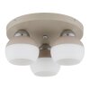 Ragusa Plafonnier Luminaires Globo Lighting Chrome, Blanc, 3 lumières