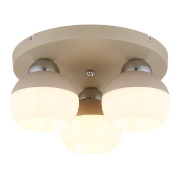 Ragusa Plafonnier Luminaires Globo Lighting Chrome, Blanc, 3 lumières