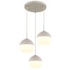 Ragusa Suspension Luminaires Globo Lighting Chrome, Blanc, 3 lumières