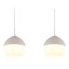 Ragusa Suspension Luminaires Globo Lighting Chrome, Blanc, 3 lumières