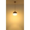 Ragusa Suspension Luminaires Globo Lighting Chrome, Blanc, 1 lumière