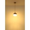 Ragusa Suspension Luminaires Globo Lighting Chrome, Blanc, 1 lumière