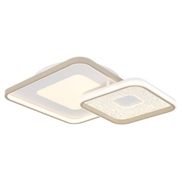 Mosaiko Plafonnier Luminaires Globo Lighting LED Sable, Blanc, 1 lumière, Télécommandes