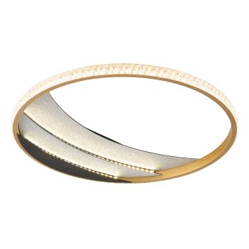 Constance Plafonnier Luminaires Globo Lighting LED Chrome, Noir, 1 lumière