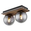 Parsons Plafonnier Luminaires Globo Lighting Écru, Noir, 2 lumières