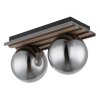 Parsons Plafonnier Luminaires Globo Lighting Écru, Noir, 2 lumières