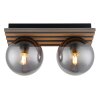 Parsons Plafonnier Luminaires Globo Lighting Écru, Noir, 2 lumières