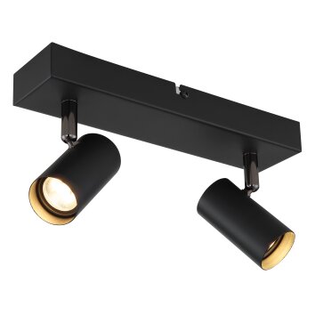 Este Plafonnier Luminaires Globo Lighting LED Chrome, Noir, 2 lumières