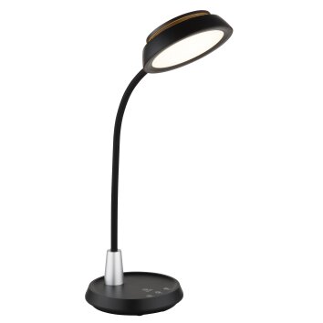 Kirk Lampe à poser Luminaires Globo Lighting LED Noir, Argenté, 1 lumière
