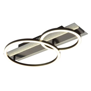 Norberto Plafonnier Luminaires Globo Lighting LED Noir, Argenté, 1 lumière