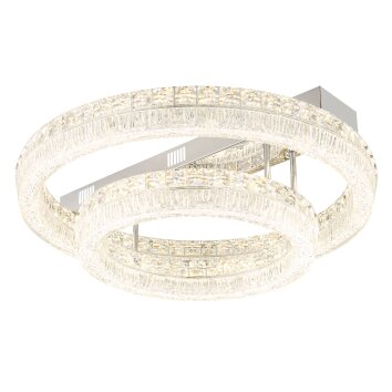 Laurel Plafonnier Luminaires Globo Lighting LED Chrome, 1 lumière, Télécommandes