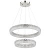 Laurel Suspension Luminaires Globo Lighting LED Chrome, 1 lumière, Télécommandes