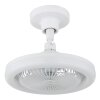 Lidea Ventilateur de plafond lumineux Luminaires Globo Lighting LED Blanc, 1 lumière, Télécommandes