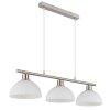 Selma Suspension Luminaires Globo Lighting Nickel mat, 3 lumières