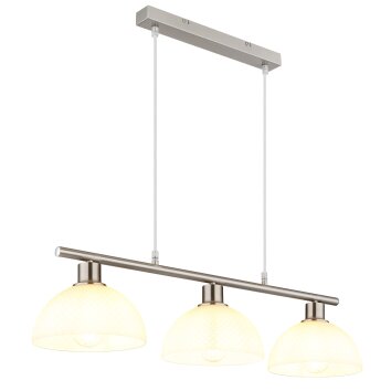 Selma Suspension Luminaires Globo Lighting Nickel mat, 3 lumières