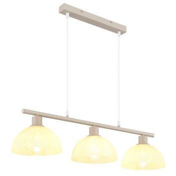 Selma Suspension Luminaires Globo Lighting Sable, 3 lumières