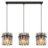 Daren Suspension Luminaires Globo Lighting Noir, 3 lumières