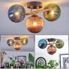 Chehalis Plafonnier, Boule lumineuse Or, Noir, 3 lumières