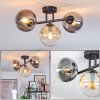 Gastor Plafonnier, Boule lumineuse Ambre, Clair, Fumé, 3 lumières