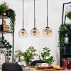 Ripoll Suspension, Boule lumineuse, Suspension Écru, Noir, 3 lumières