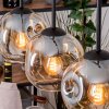 Ripoll Suspension, Boule lumineuse, Suspension Écru, Noir, 3 lumières