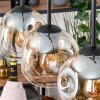 Ripoll Suspension, Boule lumineuse, Suspension Écru, Noir, 3 lumières