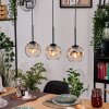 Ripoll Suspension, Boule lumineuse, Suspension Écru, Noir, 3 lumières