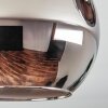 Koyoto Plafonnier, Boule lumineuse Chrome, Fumé, 3 lumières
