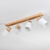 Fallhagen Plafonnier, Spot de plafond Chrome, Bois clair, 4 lumières