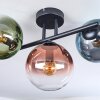 Gastor Plafonnier, Boule lumineuse Bleu, Vert, Clair, Cuivré, 3 lumières