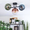 Gastor Plafonnier, Boule lumineuse Bleu, Vert, Clair, Cuivré, 3 lumières
