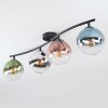 Gastor Plafonnier, Boule lumineuse Bleu, Chrome, Vert, Clair, Cuivré, Fumé, 4 lumières