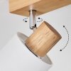 Fallhagen Plafonnier, Spot de plafond Chrome, Bois clair, 3 lumières