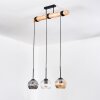 Ripoll Suspension, Boule lumineuse, Suspension Écru, Noir, 3 lumières