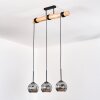Ripoll Suspension, Boule lumineuse, Suspension Écru, Noir, 3 lumières