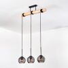 Koyoto Suspension, Boule lumineuse, Suspension Écru, Noir, 3 lumières