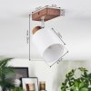 Fallhagen Plafonnier, Spot de plafond Chrome, Bois foncé, 1 lumière