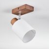 Fallhagen Plafonnier, Spot de plafond Chrome, Bois foncé, 1 lumière