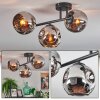 Ripoll Plafonnier, Boule lumineuse Chrome, Fumé, 3 lumières