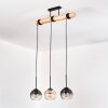 Koyoto Suspension, Boule lumineuse, Suspension Écru, Noir, 3 lumières