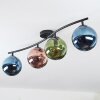 Gastor Plafonnier, Boule lumineuse Bleu, Vert, Cuivré, 4 lumières