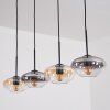 Mertola Suspension, Suspension Ambre, Clair, Fumé, 4 lumières