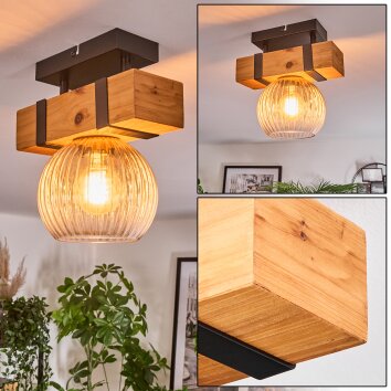 Sernadelo Plafonnier, Boule lumineuse Écru, Noir, 1 lumière