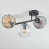 Ripoll Plafonnier, Boule lumineuse Ambre, Clair, Fumé, 3 lumières