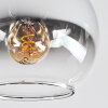 Koyoto Plafonnier, Boule lumineuse Chrome, Clair, Fumé, 4 lumières