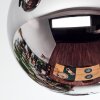 Chehalis Plafonnier, Boule lumineuse Chrome, Fumé, 3 lumières