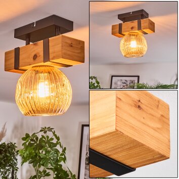 Sernadelo Plafonnier, Boule lumineuse Écru, Noir, 1 lumière