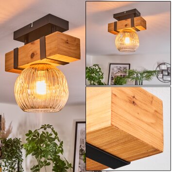 Sernadelo Plafonnier, Boule lumineuse Écru, Noir, 1 lumière