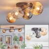 Chehalis Plafonnier, Boule lumineuse Ambre, Clair, Fumé, 4 lumières